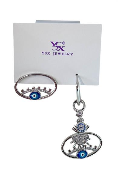 Gümüş Renk Karışık Figürlü 3lü YSX Küpe Set