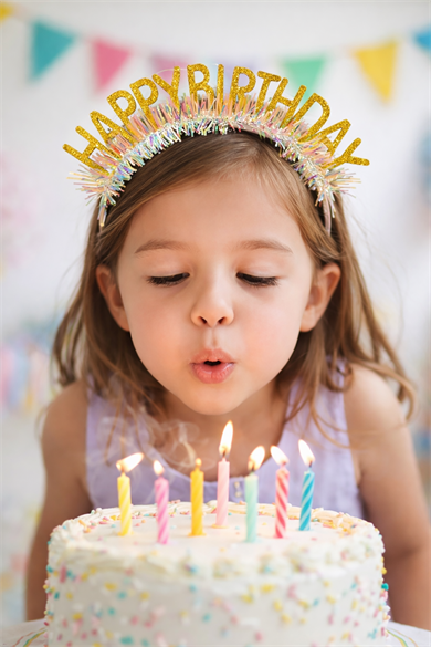Sarı Renk Happy Birthday Yazılı Taç
