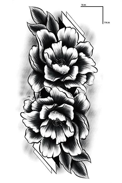 Geçici Çiçek Figürlü Dövme Tattoo