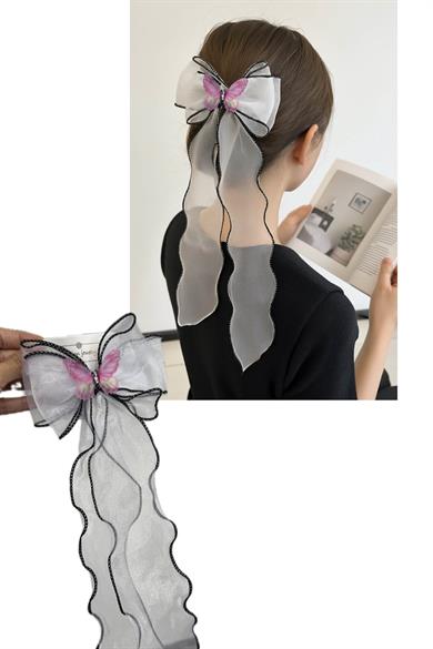 Beyaz Renk Kelebek Figürlü Otomat Toka