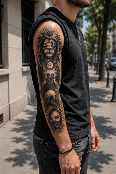 Aslan Kol Geçici Dövme Tattoo
