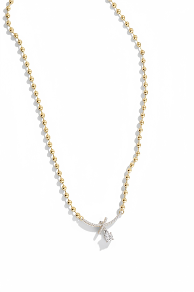 Altın Renk 14k Altın Kaplama Tasarım Kolye