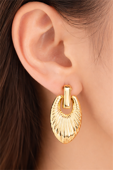 Altın Renk Çelik Küpe (Çift)