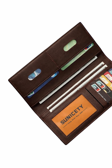 Koyu Kahverengi Deri Erkek Cüzdan/Kartlık