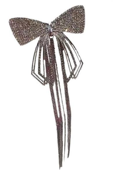 Siyah Renk Kurdele Figürlü Taşlı Otomat Toka