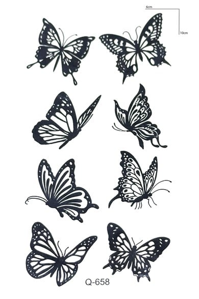 Kelebek Mini Geçici Dövme Tattoo