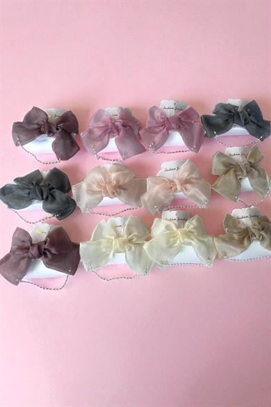 12li Kurdele Figürlü İnci Detaylı Otomat Toka Set