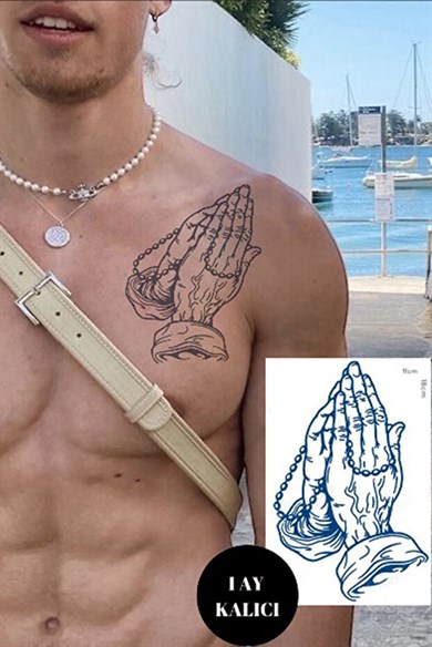 El Figürlü Sonradan Kararan Yarı Kalıcı Geçici Dövme Tattoo