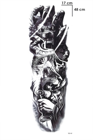 Aslan Kol Dövme Geçici Tattoo