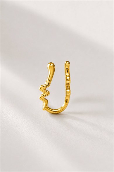 Altın Renk Cerrahi Çelik Deliksiz Kulak/Burun Piercing 