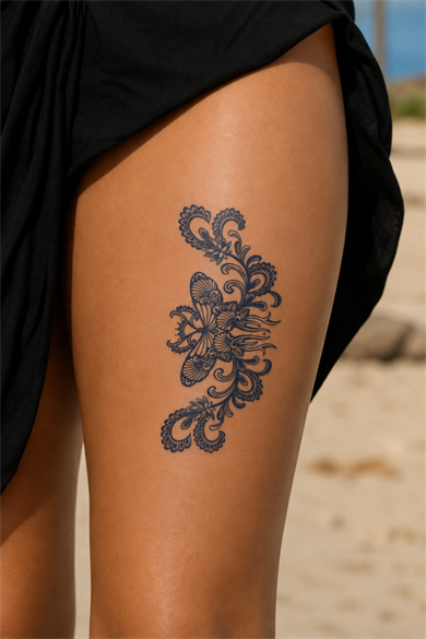 Kelebek Sonradan Kararan Yarı Kalıcı Geçici Dövme Tattoo