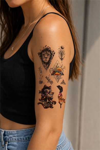 Karışık Dövme Geçici Tattoo