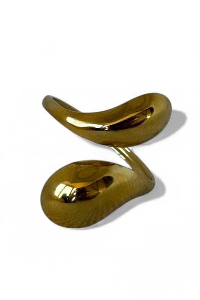 Altın Renk  Ayarlanabilir Çelik Yüzük