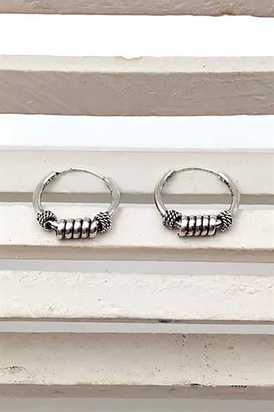 Gümüş Renk Unisex Halka Küpe (Çift)