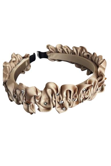 Bej Renk Taş Detaylı Taç