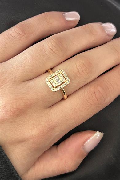 Altın Renk Ayarlanabilir Baget Yüzük