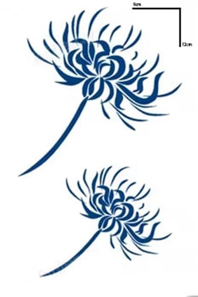 Çiçek Figürlü 12 Saat Sonra Kararan Geçici Dövme Tattoo