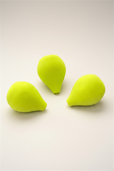 Yeşil Renk Avakado 3lü Pürüzsüz Dokulu Makyaj Süngeri Seti