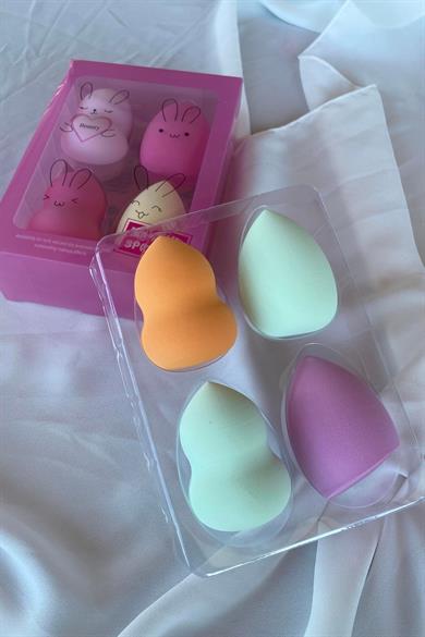 Pembe Renk 4´lü Makyaj Süngeri