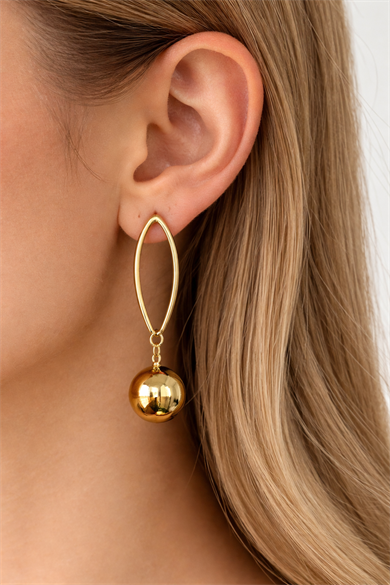 Altın Renk Çelik Küpe (Çift)