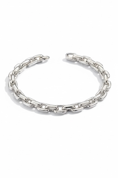 Gümüş Renk Metal Kelepçe Bileklik