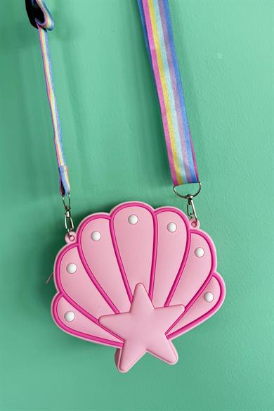 Pembe Renk Deniz Kabuğu Figürlü Çocuk Çanta