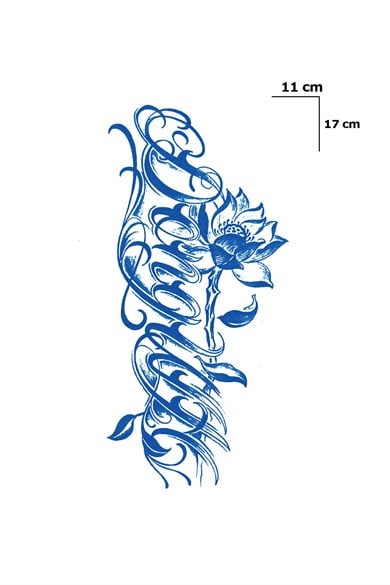 Yazılı Sonradan Kararan Yarı Kalıcı Geçici Dövme Tattoo