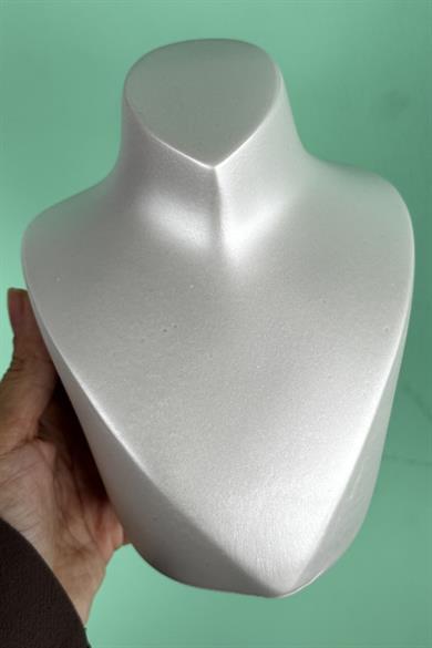 Beyaz Renk Boyun Manken Takı Standı Kolye Askısı