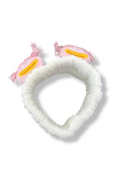 Beyaz Renk Canavar Figürlü Peluş Saç Bandı