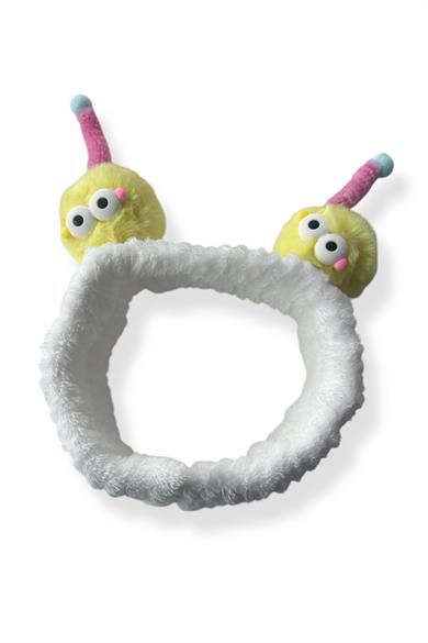 Beyaz Renk Canavar Figürlü Peluş Saç Bandı