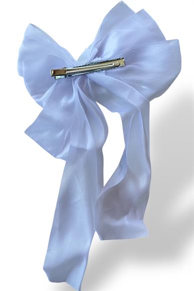 Beyaz Renk Gül Figürlü Kurdele Pens Toka