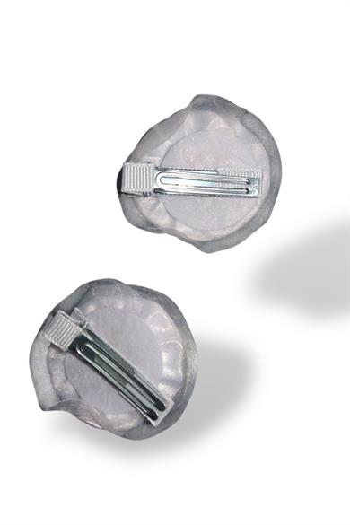 Beyaz Renk İkili Gül Figürlü Çocuk Yan Toka