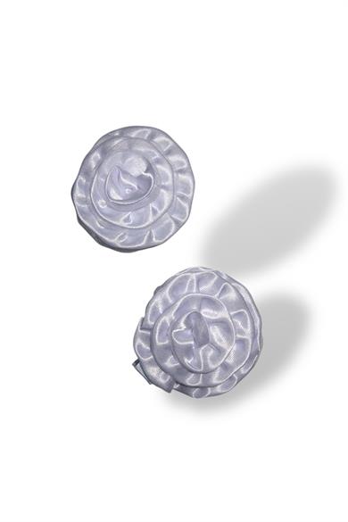 Beyaz Renk İkili Gül Figürlü Çocuk Yan Toka