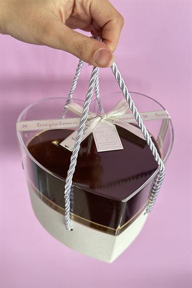 Beyaz Renk Kalp Figürlü Hediye Kutusu