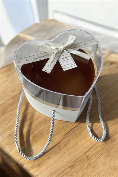 Beyaz Renk Kalp Figürlü Hediye Kutusu