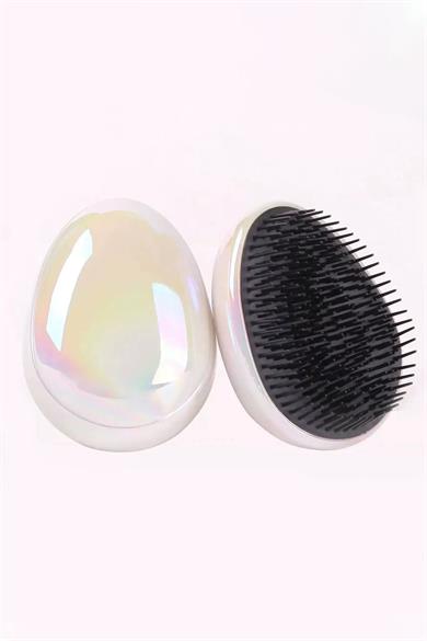 Beyaz Renk Taşınabilir Saç Tarama Fırçası/ Tarak