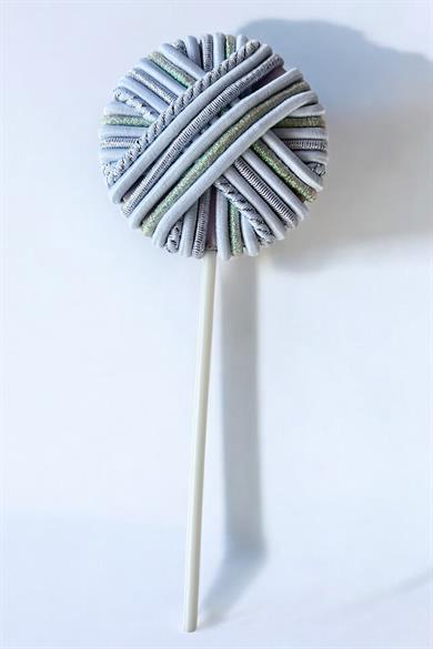 Beyaz Ve Gri Renk Lolipop Figürlü Lastik Toka Set