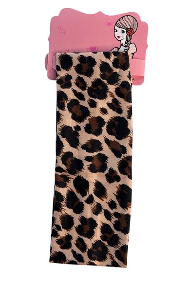 12li Karışık Renk Leopar Desenli Saç Bandı
