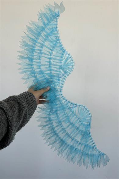 Mavi Renk Işıklı Melek Kanadı