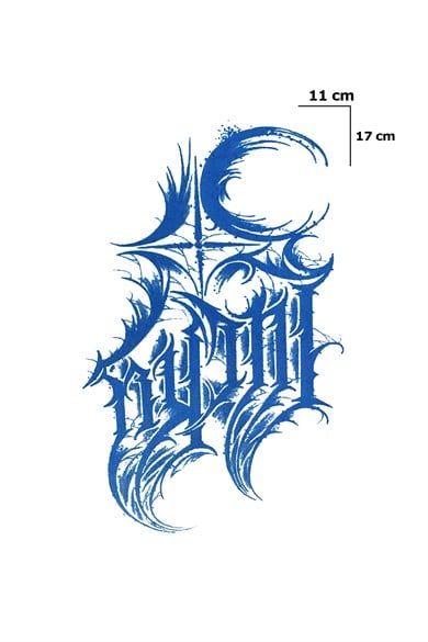 Yazılı Sonradan Kararan Yarı Kalıcı Geçici Dövme Tattoo