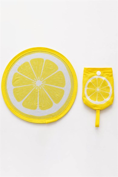 Limon  Desenli Katlanabilir Yelpaze 