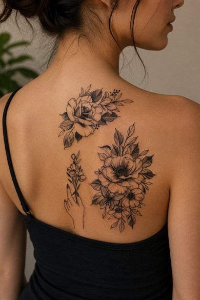 Çiçek Geçici Dövme Tattoo