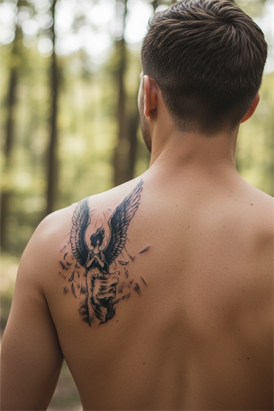 Geçici Melek Figürlü Dövme Tattoo