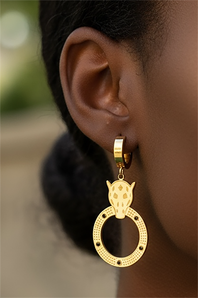 Altın Renk Çelik Küpe (Çift)