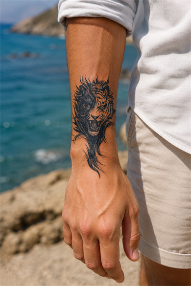 Aslan Sonradan Kararan Yarı Kalıcı Geçici Dövme Tattoo
