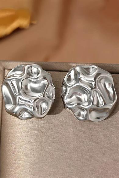 Gümüş Renk Çelik Küpe (Çift)