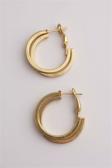Altın Renk 20MM Halka Küpe (Çift)