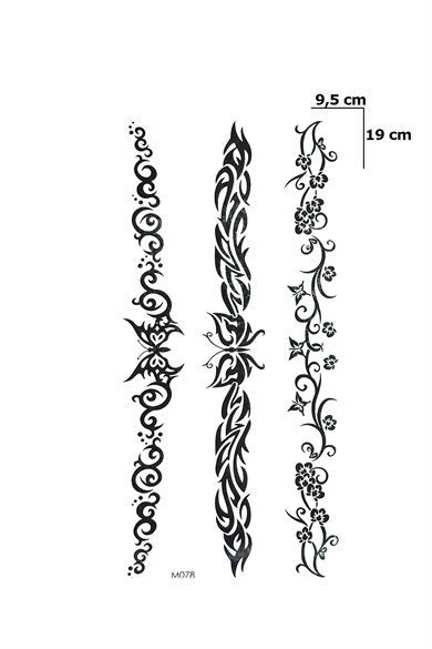 Kelebek Tribal Dövme Geçici Tattoo