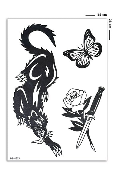 Yırtıcı Geçici Dövme Tattoo