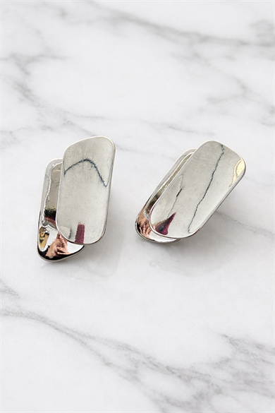 Gümüş Renk Çelik Küpe (Çift)